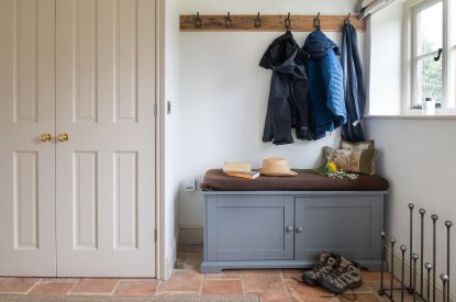 The boot room at Buxton Farmhouse, Norfolk