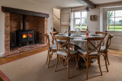 The dining room at Buxton Farmhouse, Norfolk