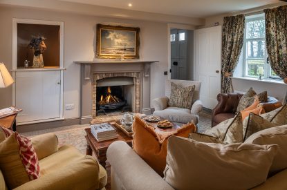 The lounge at Buxton Farmhouse, Norfolk