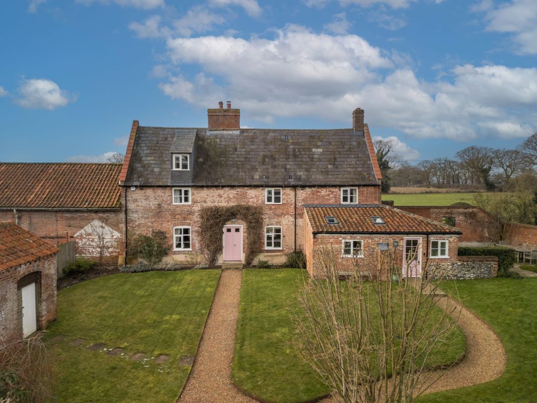 The entrance to Buxton Farmhouse. Norfolk