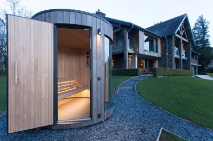 The sauna at Lake View Lodge, Lake District