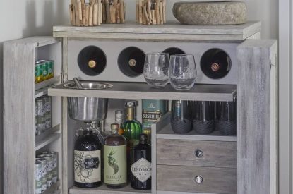 A drinks cart at The Beach House, Devon