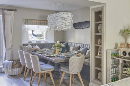 The dining table at The Beach House, Devon