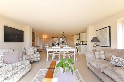 The living room at Horseshoe House, Peak District
