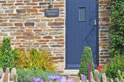The front door at Horseshoe House, Peak District