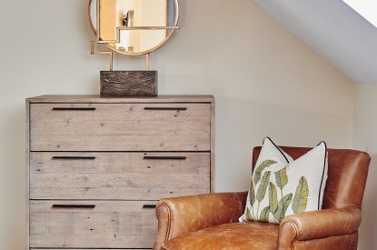 Bedroom details at Big Barn, Welsh Borders