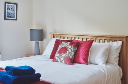 A double bedroom at Big Barn, Welsh Borders