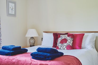 A double bedroom at Big Barn, Welsh Borders