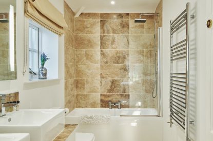 A bathroom at Flock Cottage, Welsh Borders