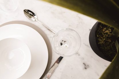 A table setting at Rose Cottage, Isle of Wight