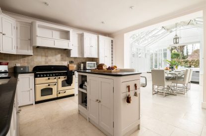 The kitchen and dining room at Rose Cottage, Isle of Wight