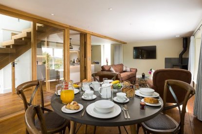 The dining table at The Old Grain Store, Lake District