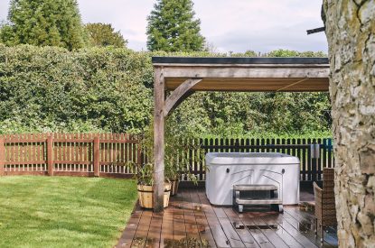 The hot tub at Victoria Lodge, Welsh Borders