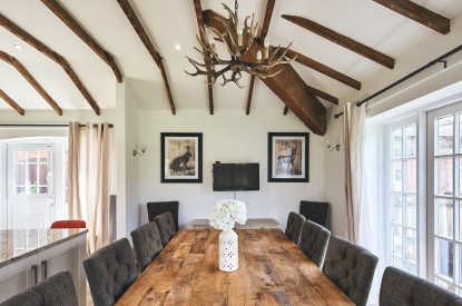 The dining room at Flock Cottage, Welsh Borders