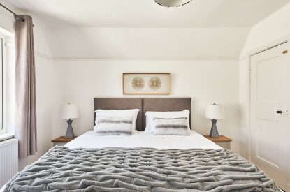 A double bedroom at Steward's Cottage, Welsh Borders