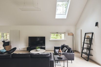 The living room at Munro Cabin, Loch Lomond