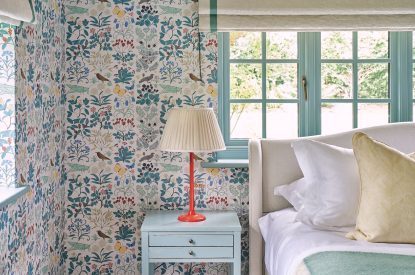 The bedroom decor at Bridlepath Cottage, North Wessex Downs