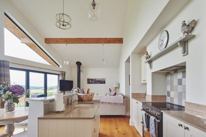 The kitchen at Lower Tumble Cottage, Shropshire Hills