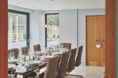 The dining table at Woodland House, Worcestershire