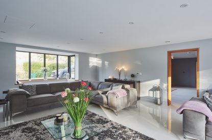 The living room at Woodland House, Worcestershire