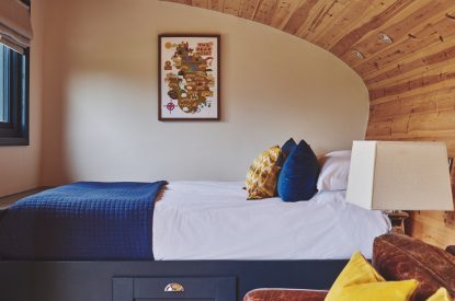 The bed at Padley Cabin, Peak District