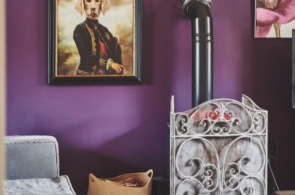 The fire place at Green Pastures Cottage, Peak District