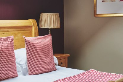 The bed at Green Pastures Cottage, Peak District