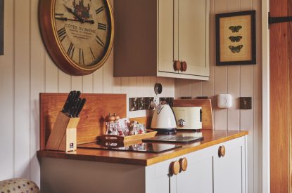 The kitchen area at Eagles Hut, Peak District