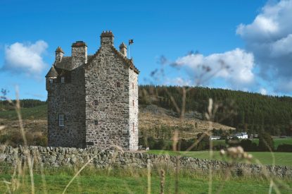 The exterior of Ogilvie Castle, Cairngorms