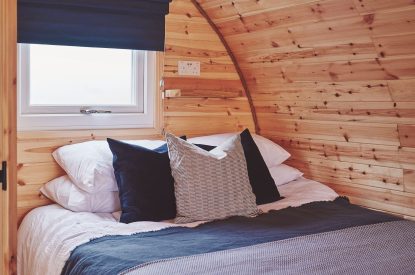 The bed at Hidden Orchard, Cheshire