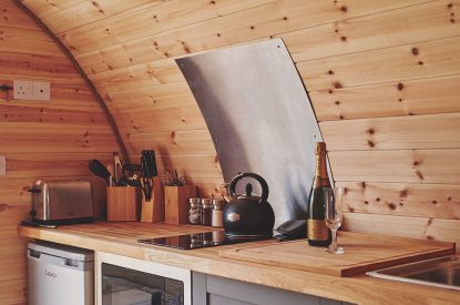 The kitchen at Hidden Orchard, Cheshire