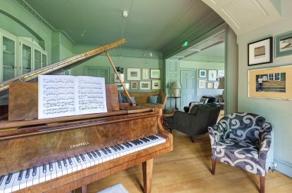 The living room at Plas Efailnewydd, Llyn Peninsula