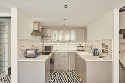 The kitchen at The Vault, Norfolk