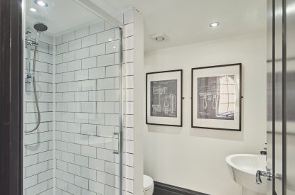 The bathroom at The Vault, Norfolk