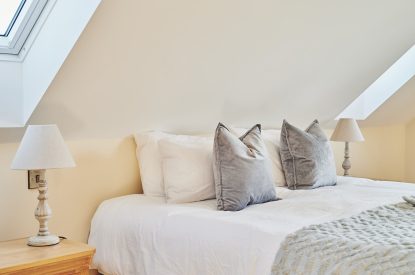 A double bedroom at Estate Lodge, Welsh Borders