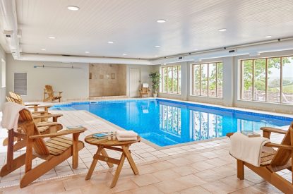 The indoor swimming pool at Harberton Cottage, Devon