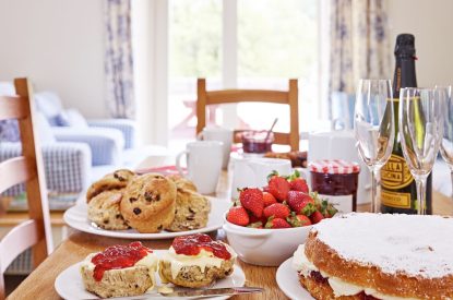 The dining room at Dartington Cottage, Devon