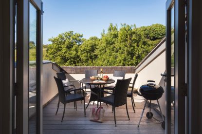 The balcony at Buckfast Cottage, Devon