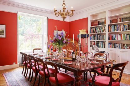 The dining room at Georgian House, Devon