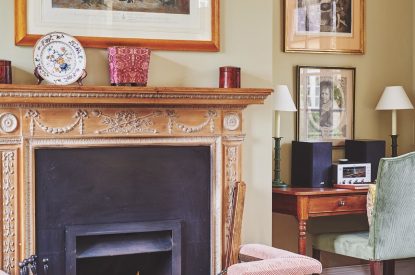 The fireplace at Keats Cottage, Cotswolds