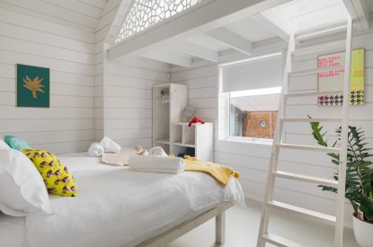 A double bedroom at Duna, Cornwall