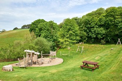 The play area at Buckfast Cottage, Devon