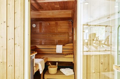The sauna at Dartington Cottage, Devon