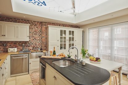 The kitchen at Coastal Manor Retreat, Hampshire