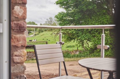 The balcony at Plum Cottage, Lake District