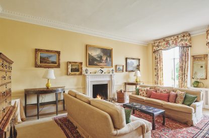 The living room at North Wessex Manor, Oxfordshire