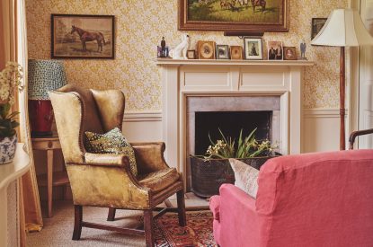 The living room at North Wessex Manor, Oxfordshire