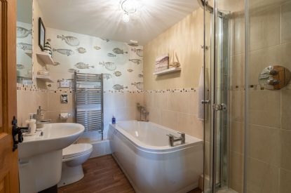 The bathroom at Primrose Retreat, Yorkshire