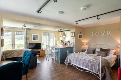 The bedroom at Esk View Retreat, Yorkshire