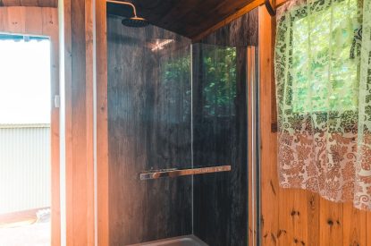 The bathroom at Red Deer Escape, Somerset